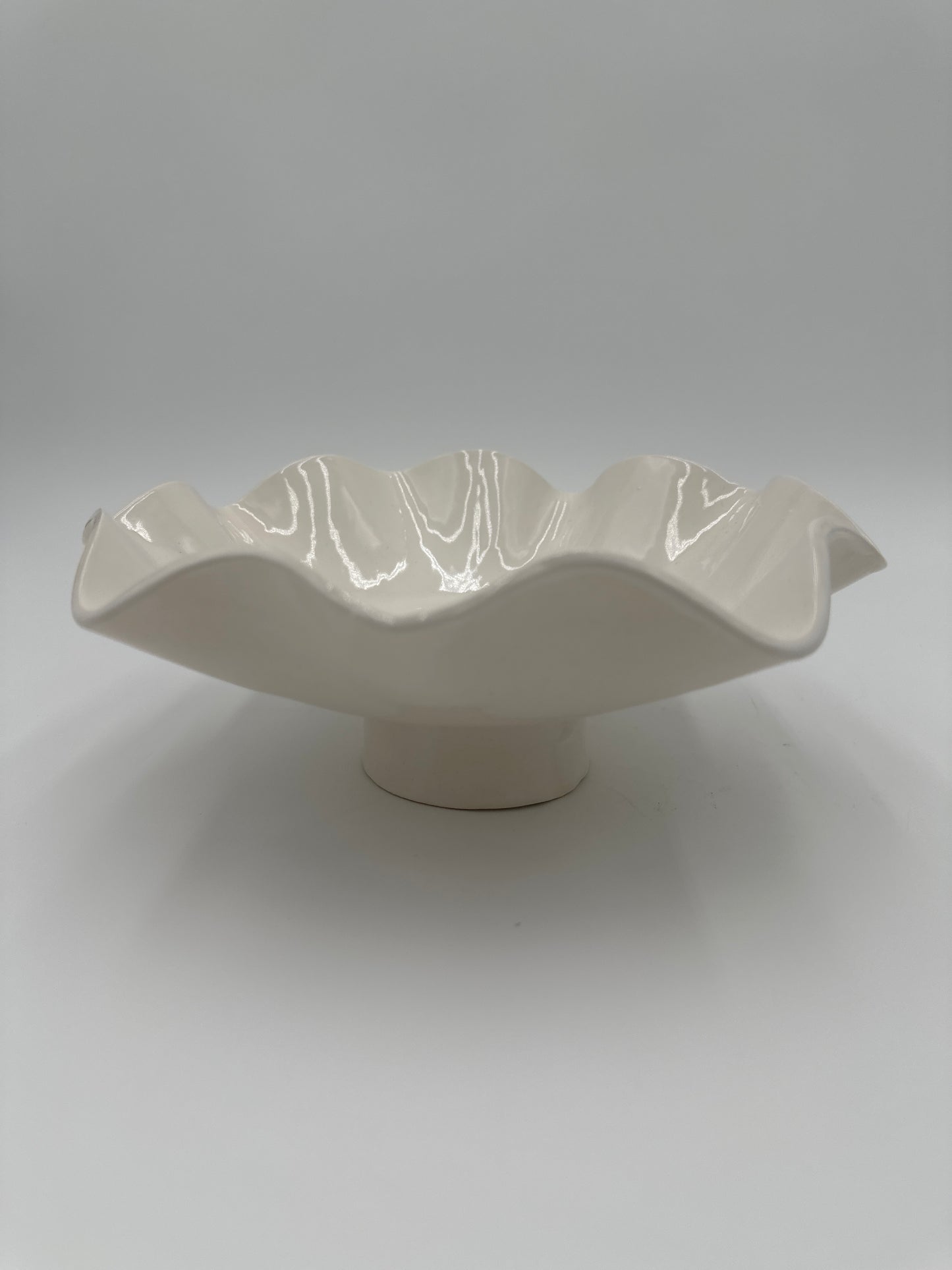 Small Pedestal Bowl - White