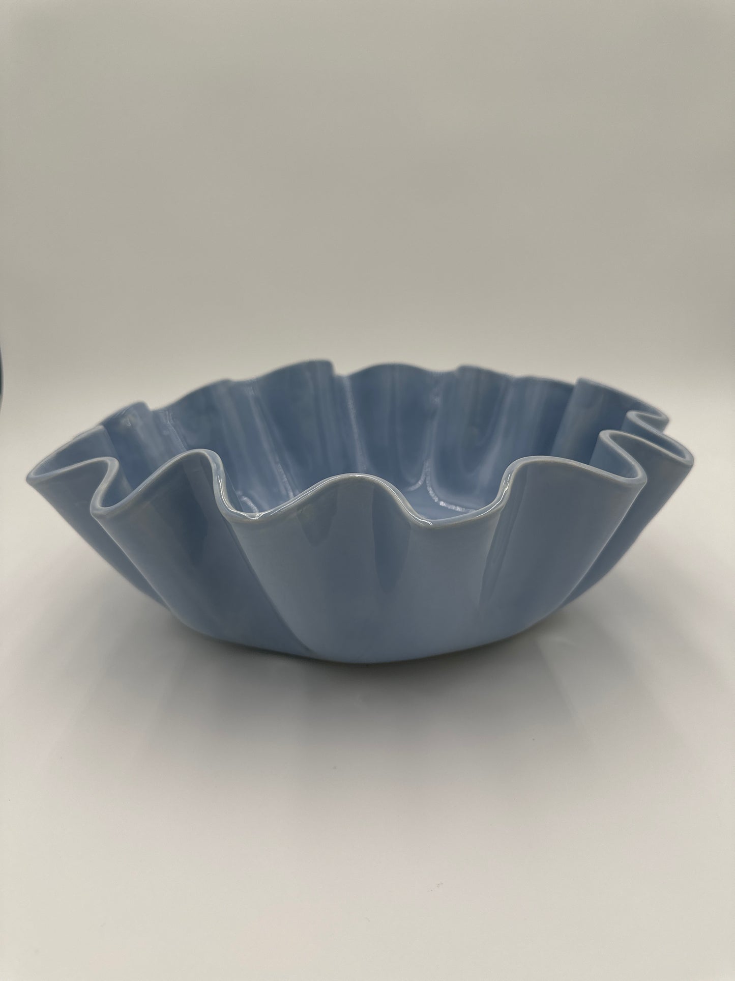 Large Upright Ruffle Bowl - Periwinkle